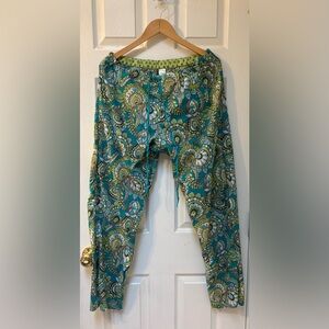 Retired Vera Bradley Peacock Print Pajama Bottoms
